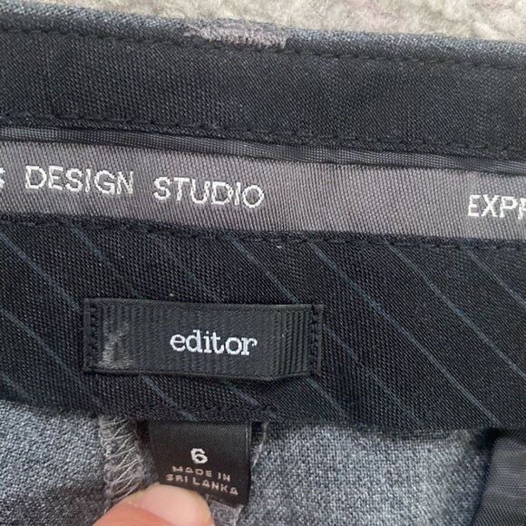 Express Women's Grey Charcoal Editor Dress Work Pants Trousers Sz 6 - Picture 4 of 6